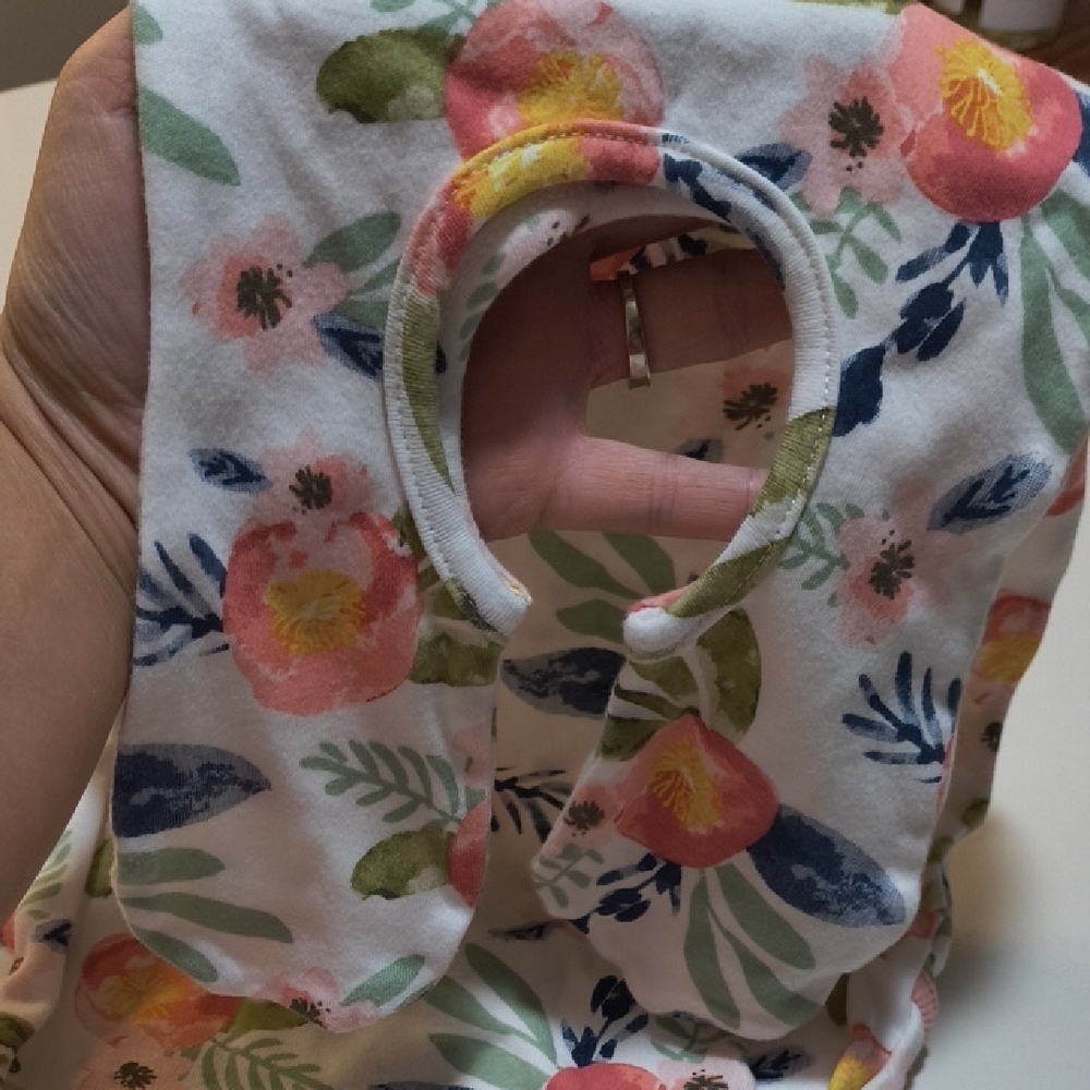Like NewMud Pie Floral Footie - Pink, Green, Blue Size 0-3 Months - Picture 2 of 3